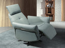Sillón relax giratorio piel verde turquesa - Sillones - El Workshop - verde