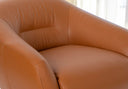 sillón giratorio piel marrón, vista 2