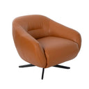 Sillón giratorio piel marrón