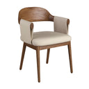 Silla nogal y polipiel crema - Sillas - El Workshop - Nogal
