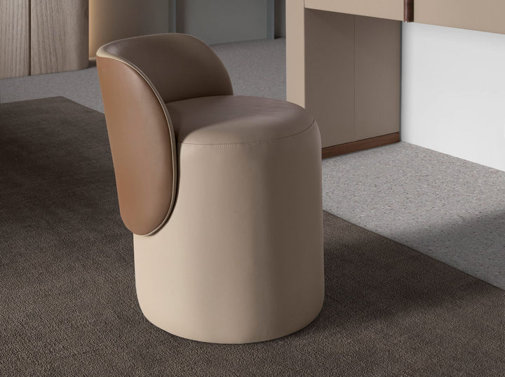 Puff polipiel visón y marrón - Puff polipiel - El Workshop - visón