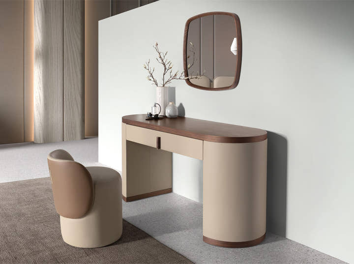 Puff polipiel visón y marrón - Puff polipiel - El Workshop - visón