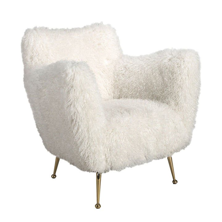 Sillón tela pelo largo blanco - Sillón - El Workshop - Blanco