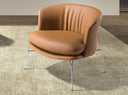 sillón polipiel marrón, vista 2