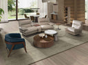 Sillón piel azul petróleo