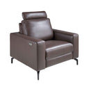 Sillón relax piel marrón chocolate