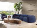Sillón giratorio terciopelo azul oscuro