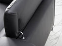 sofá chaise longue izquierda piel negro