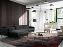 Sofá chaise longue izquierda piel negro - Sofá - El Workshop-Negro