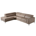 Entspannendes Chaiselongue-Sofa für die linke Seite aus Nerzleder
