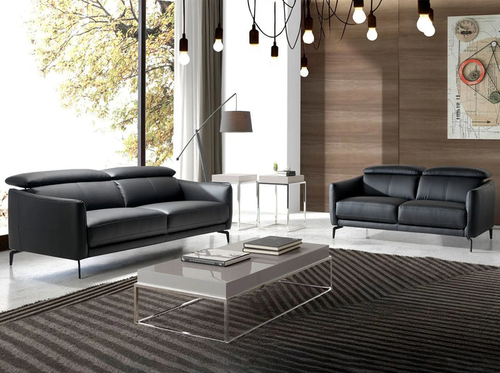 Sofá 3 plazas piel negro