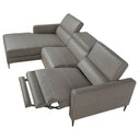 sofá chaise longue relax derecha piel gris oscuro