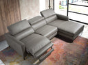 sofá chaise longue relax derecha piel gris oscuro, vista 3