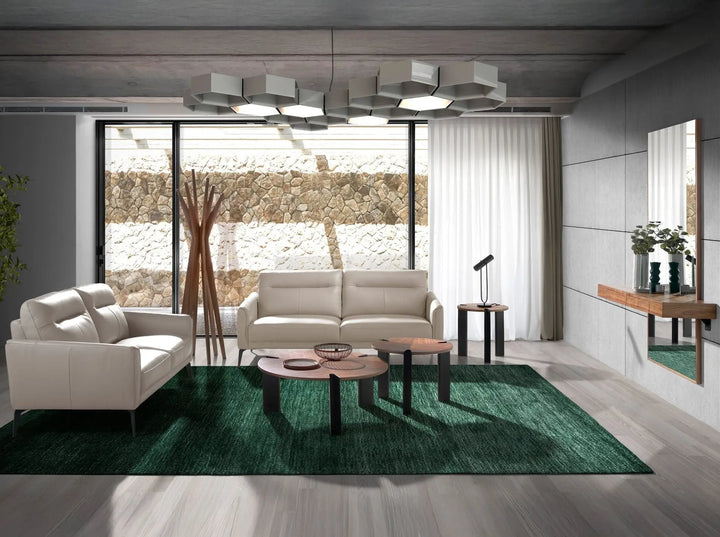 Sofá 3 plazas piel gris taupe