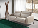 3-Sitzer-Sofa aus taupefarbenem Leder