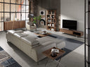 Sofá chaise longue izquierda piel gris taupe - Sofá - El Workshop-Gris Taupe