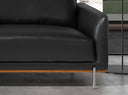 sofá chaise longue piel negro