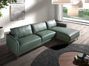 Sofá chaise longue derecha piel verde - Sofás - El Workshop - verde