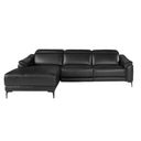 Relaxfauteuil links zwart leer