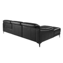 Relaxfauteuil links zwart leer