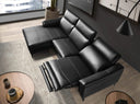 Relaxfauteuil links zwart leer