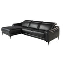 Relaxfauteuil links zwart leer