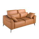 2-seater brown leather sofa