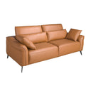 3-seater brown leather sofa