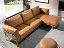 Sofá chaise longue derecha piel camel - Sofá - El Workshop-Camel