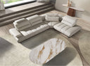 Sofá chaise longue derecha piel gris claro - Sofás - El Workshop - gris