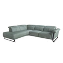 Sofá chaise longue relax izquierda piel verde turquesa - Sofás - El Workshop - verde turquesa