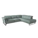 Sofá chaise longue relax derecha piel verde turquesa - Sofás - El Workshop - verde turquesa