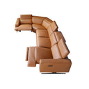 sofá rinconera relax modular piel marrón, vista 2