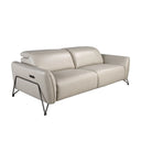 3-seater sand leather relax sofa