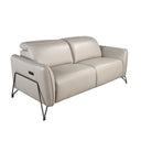 2-Sitzer-Relaxsofa aus sandfarbenem Leder