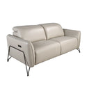 2-seater sand leather relax sofa