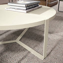 Custom-made white metal coffee table - Milan