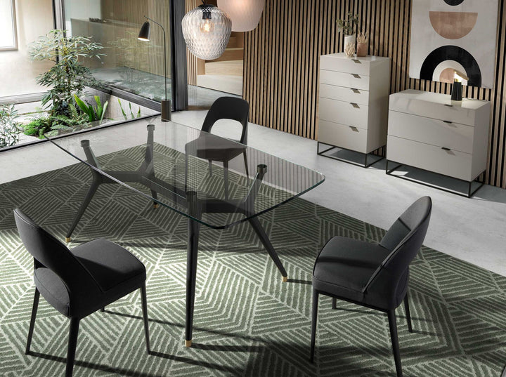 Chifonier madera gris y acero negro en ambiente decorado (2)