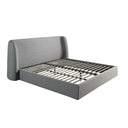 Cama tela color gris oscuro