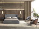 Cama tela color gris oscuro