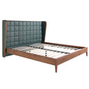 Cama polipiel color verde oscuro