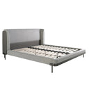 Cama tela color gris claro