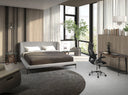 Cama tela color gris claro