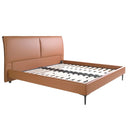 Brown leatherette bed