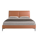 Brown leatherette bed