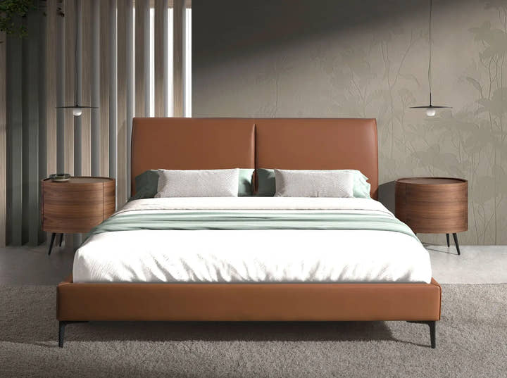 Cama polipiel color marrón - Cama - El Workshop - marron - anaranjado