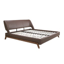 Cama polipiel color marrón chocolate