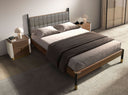 Cama polipiel color gris oscuro