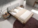 Cama capitoné tela color gris