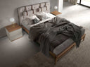 Cama capitoné tela color gris - Cama - El Workshop-Gris